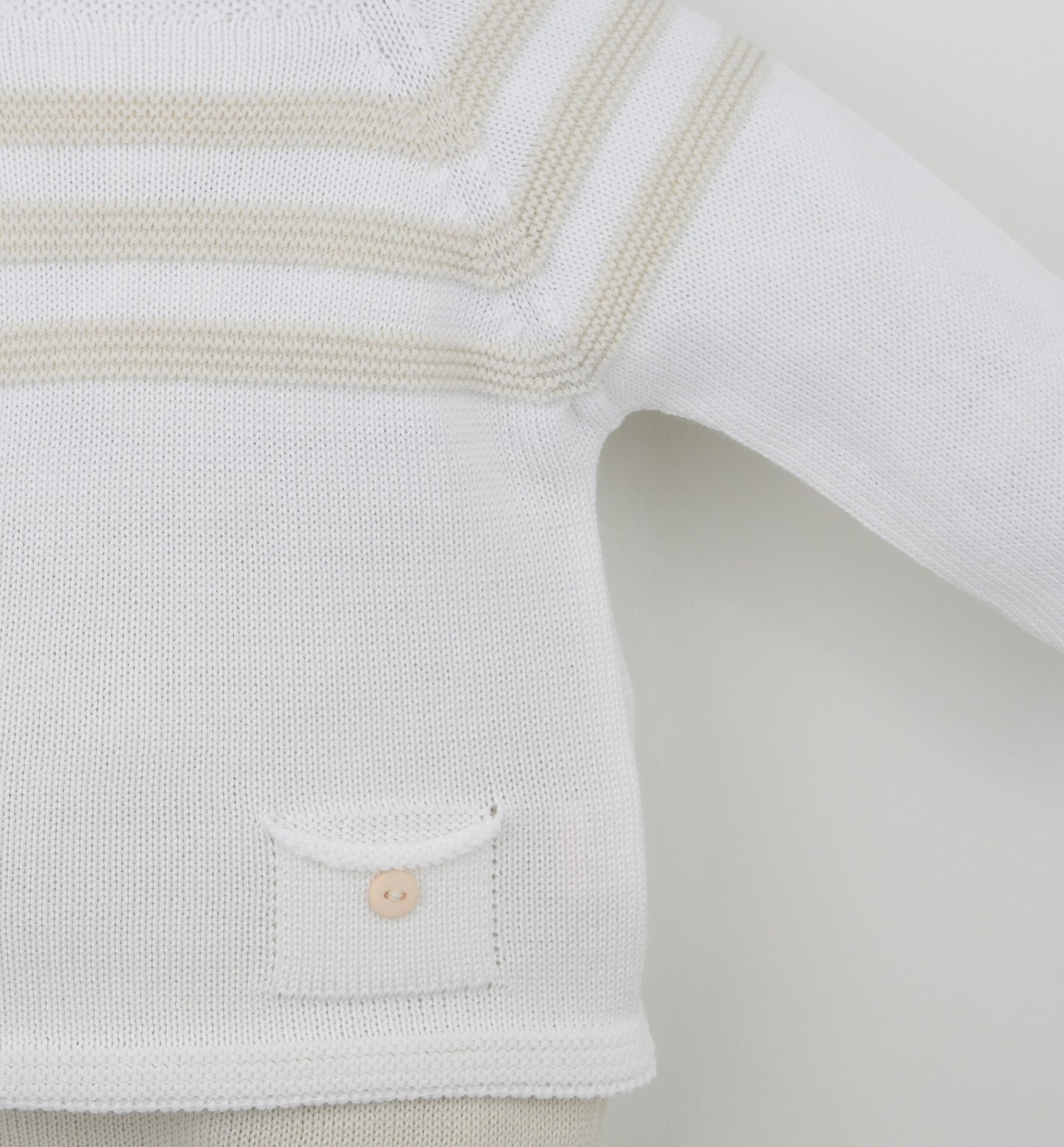 PRE ORDER PEX Baby Boy Cream Stripe Knit Set Julius