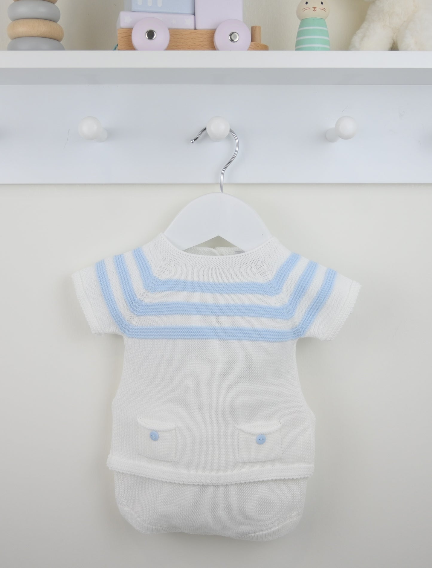 PEX Baby Boy Blue Stripe Knit Pant Set Julius