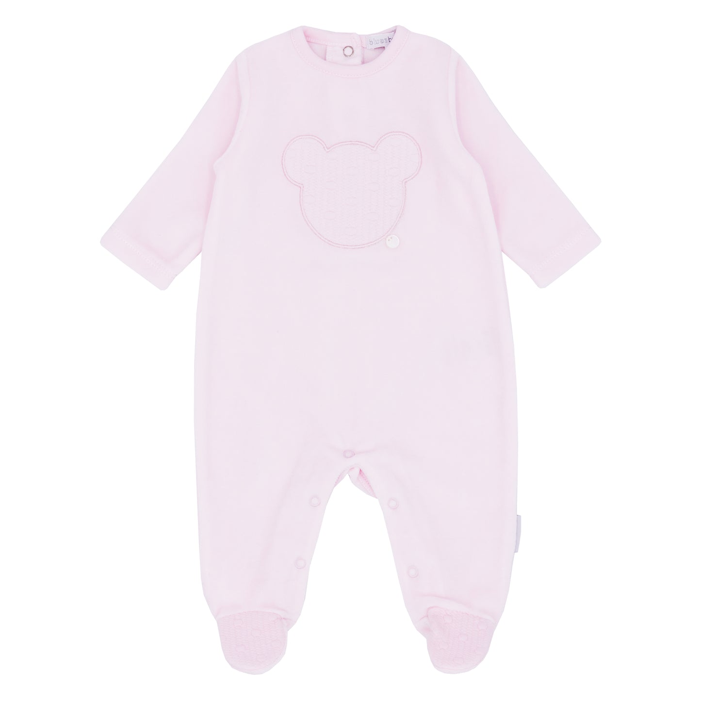 PRE ORDER Blues Baby Girls Pink Velour Teddy Babygrow BB1118
