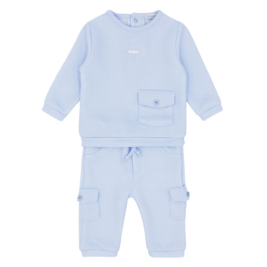 Blues Baby Blue Boys Ribbed Cargo Tracksuit BB1636