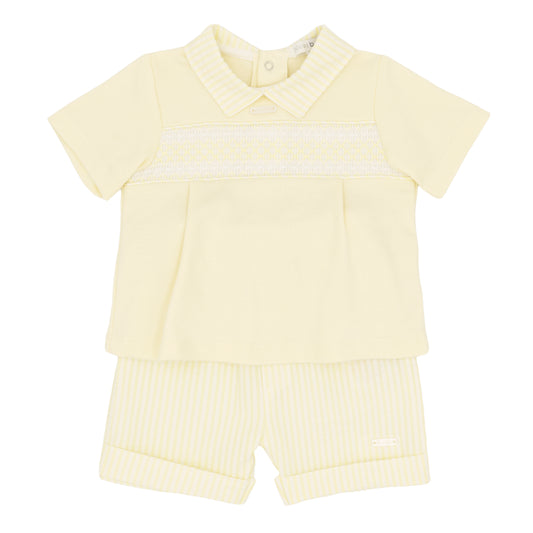 Blues Baby Boys Lemon Smocked Short Set BB2263
