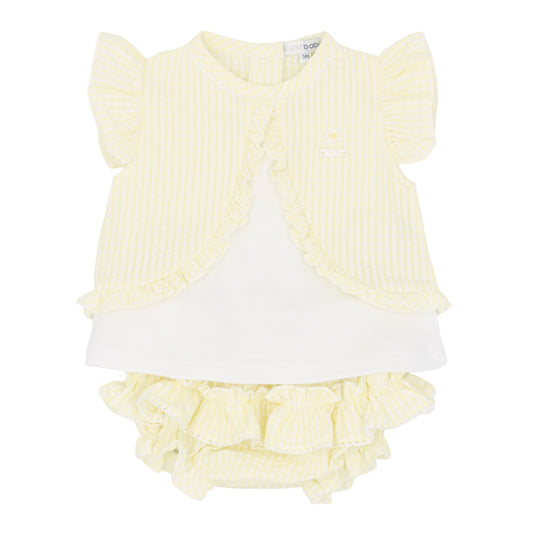 Blues Baby Girls Lemon Frilly Pant Set BB2271