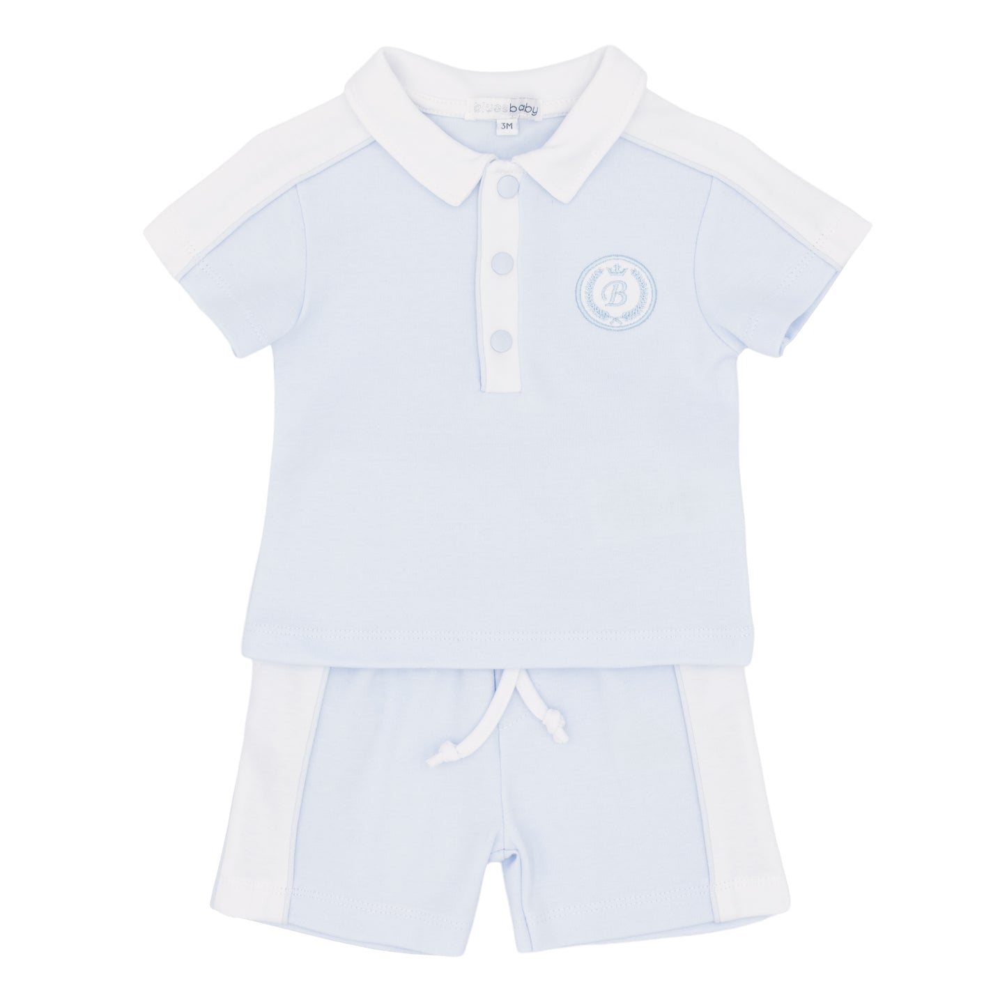 PRE ORDER Blues Baby Blue Contrast Polo Short Set BB3030