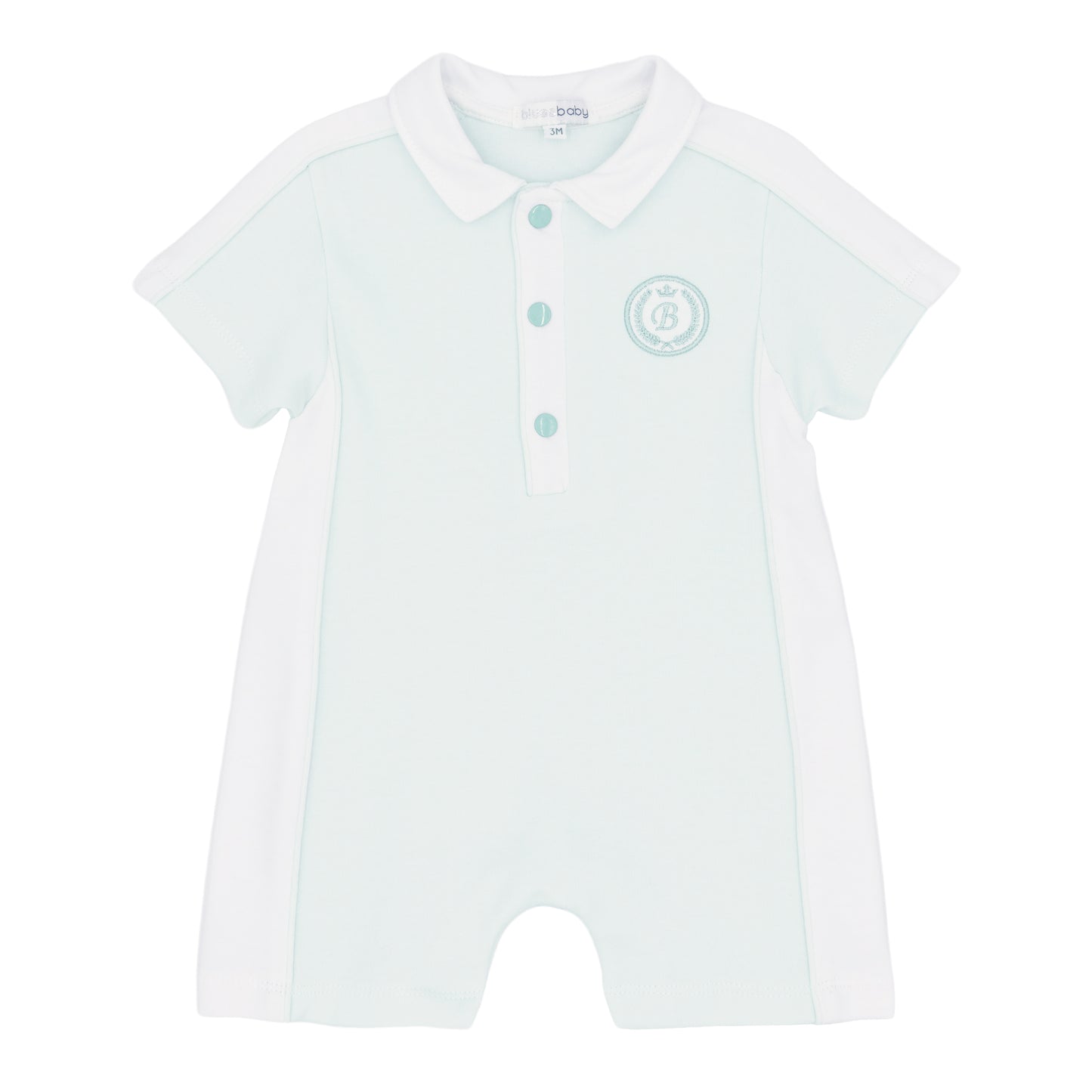 Blues Baby Boys Mint Contrast Romper BB3033