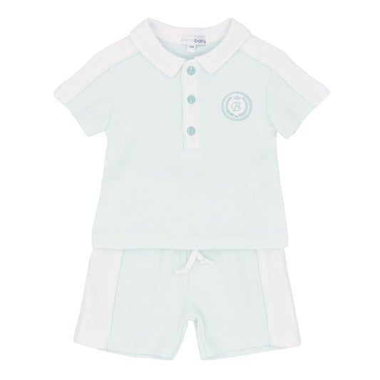 PRE ORDER Blues Baby Mint Green Polo Short Set BB3036