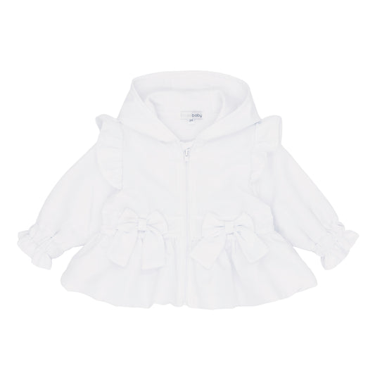 Blues Baby White Girls Bow Jacket BB3102