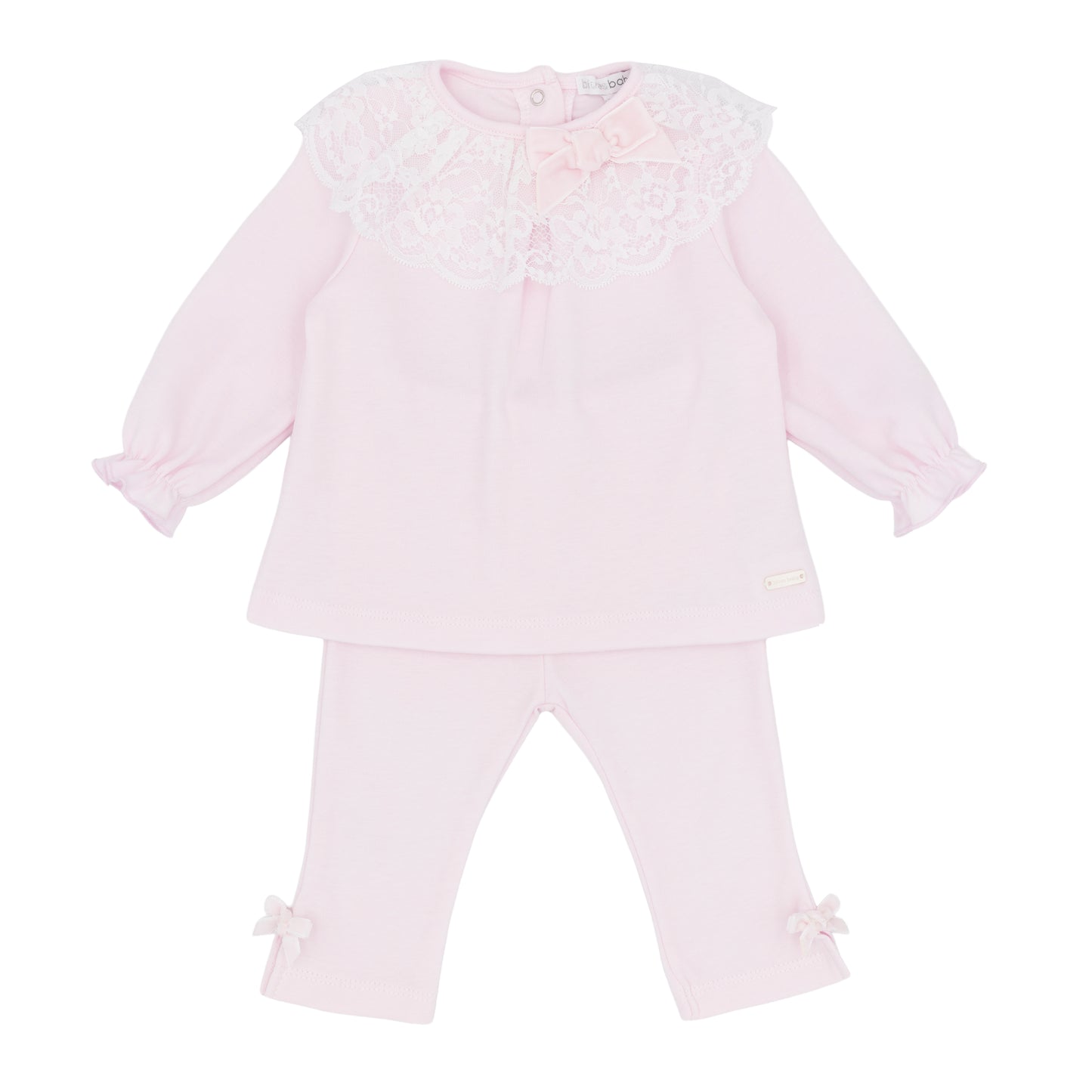 Blues Baby Girls Pink Lace Legging Set BB3122