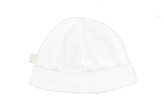 Baby Gi White Velour Beanie Hat BG252