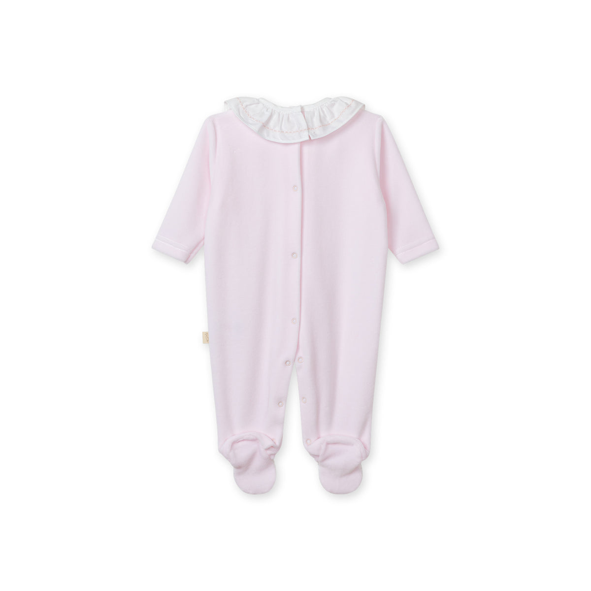 PRE ORDER Baby Gi Pink Velour Plain Babygrow BG500