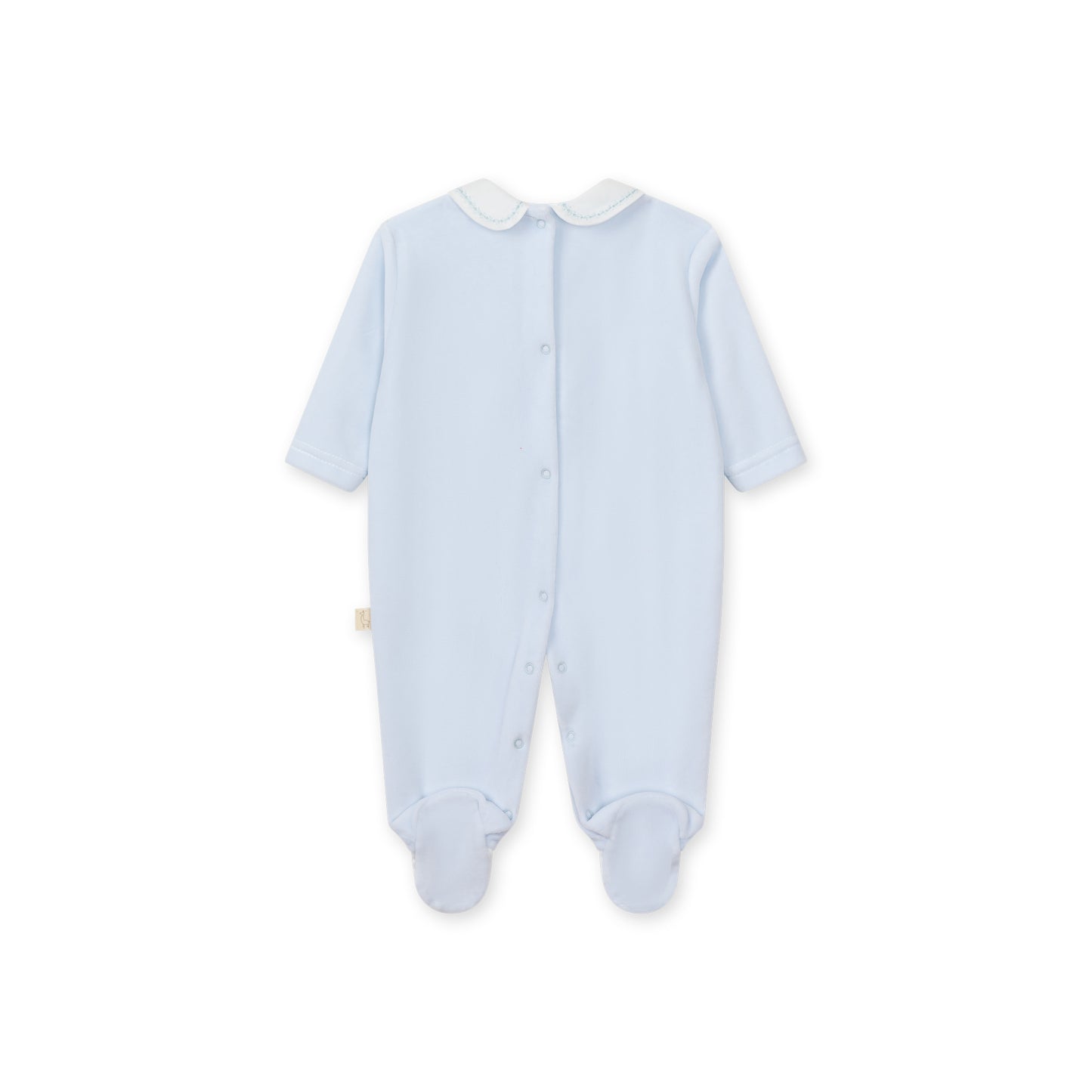 PRE ORDER Baby Gi Blue Velour Plain Babygrow BG500