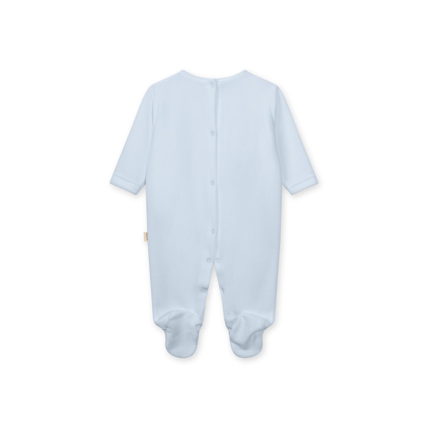 Baby Gi Blue Velour Scallop Babygrow BG510