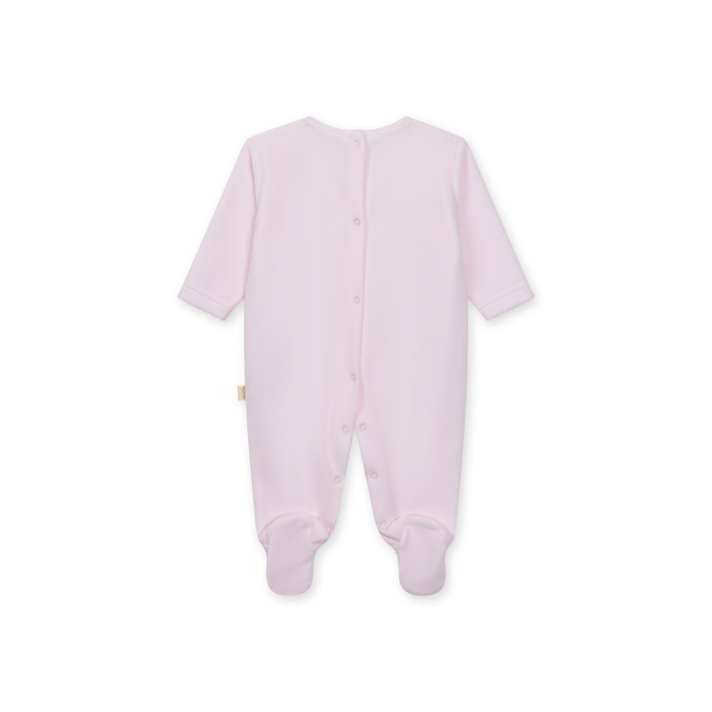 Baby Gi Pink Velour Scallop Babygrow BG510