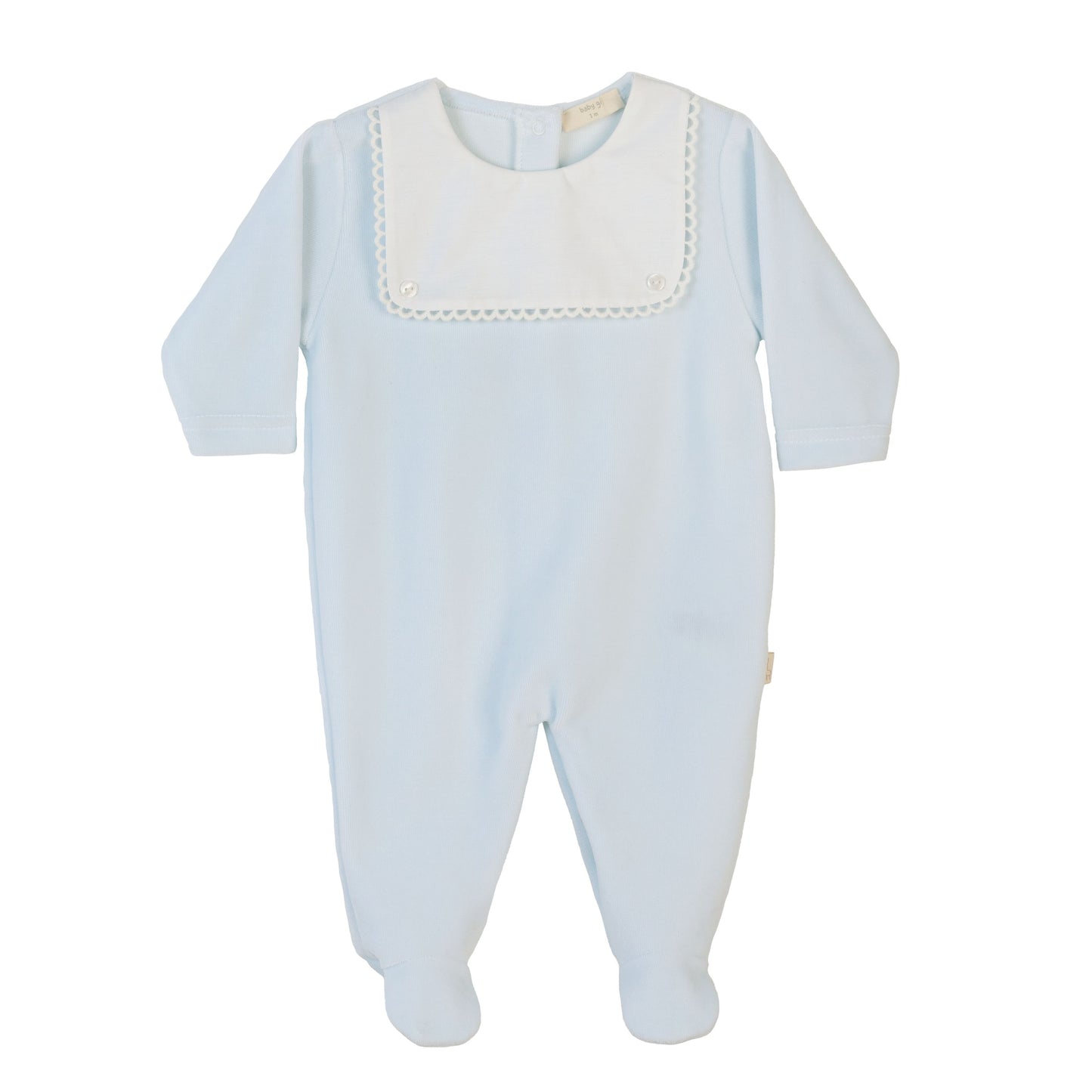 Baby Gi Boy Blue Collared Babygrow BG543