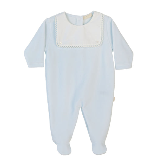 Baby Gi Boy Blue Collared Babygrow BG543