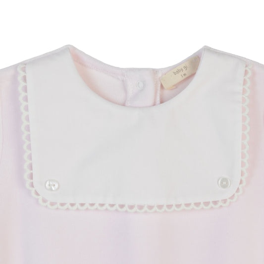 Baby Gi Girl Pink Collared Babygrow BG543 AW25