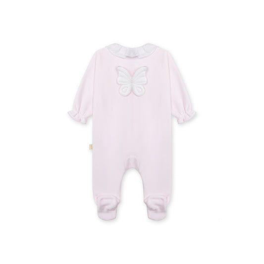 Baby Gi Girl Pink Velour Butterfly Babygrow BT53GL