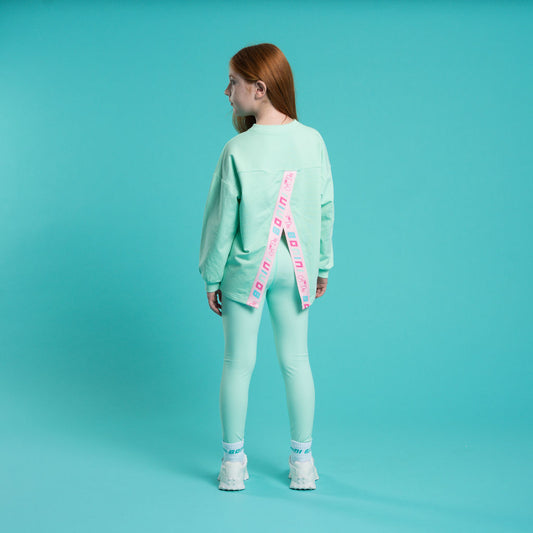 PRE ORDER Bonini Girls Mint Tape Sport Leggings Inspire
