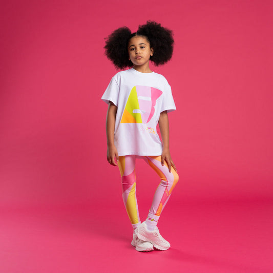 Bonini Girls White Oversized Logo T-Shirt Dynamic