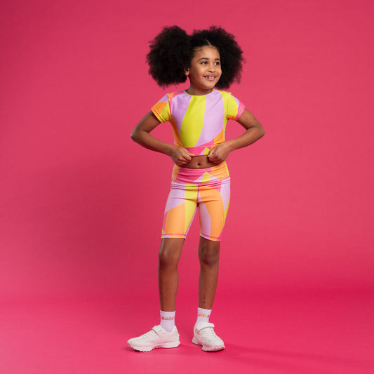 Bonini Girls Hot Pink Printed Cycling Shorts Soul