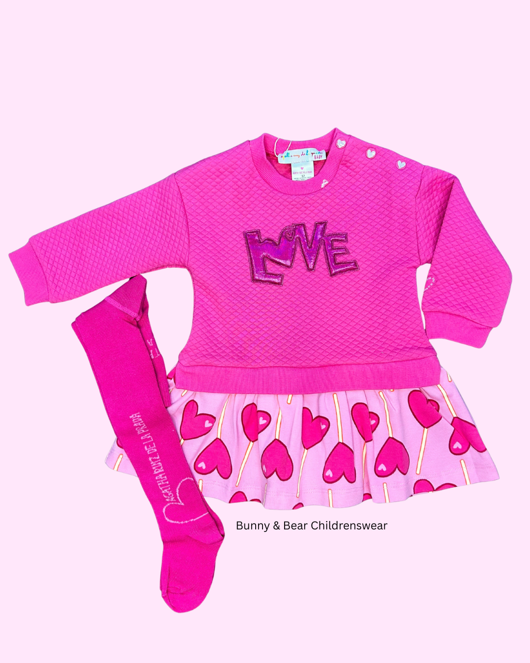 Agatha Ruiz De La Prada Fuchsia Lollipop Dress & Tights 8283