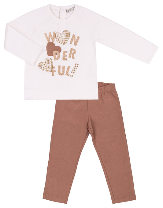 EMC Girls Off White Knit Set CO3667