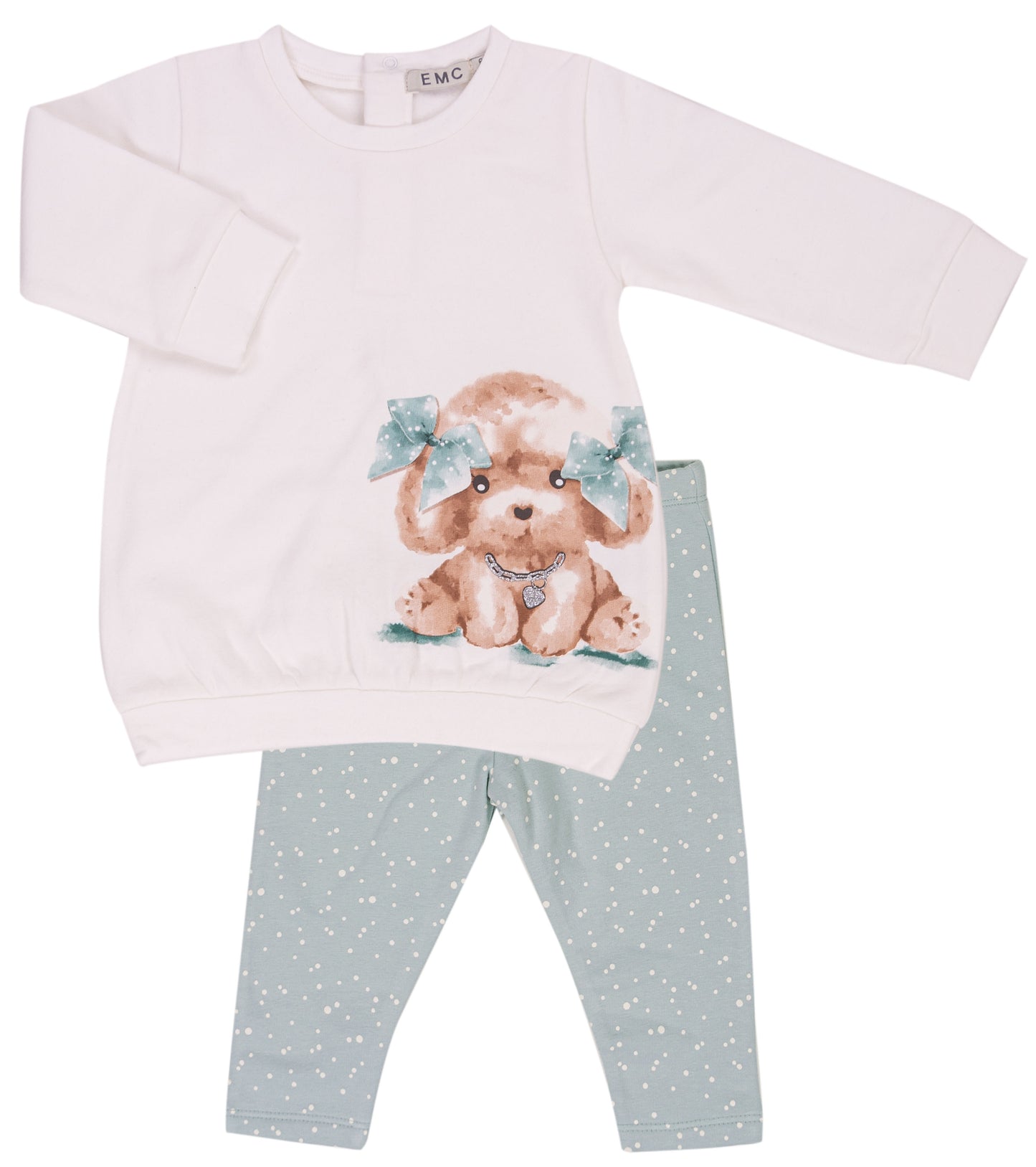 EMC Baby Girl Off White Fleece Set C03670