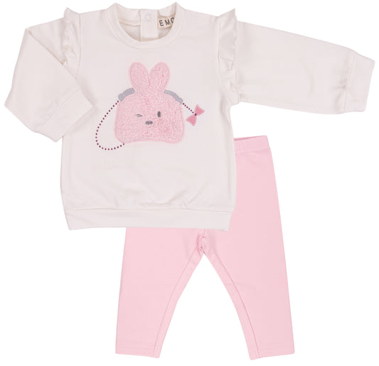 EMC Baby Girl White Fleece Set CO3680