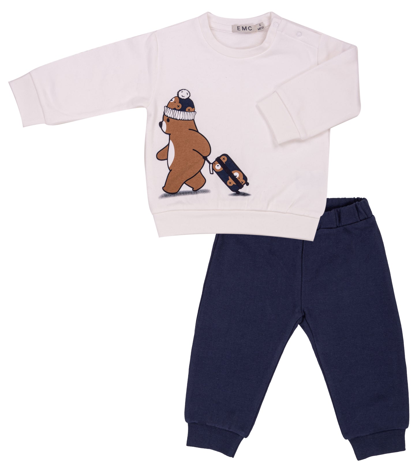 EMC Baby Boy Off White Fleece Set CO3690