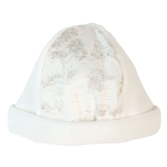 Baby Gi Ivory Country Print Beanie Hat CT252