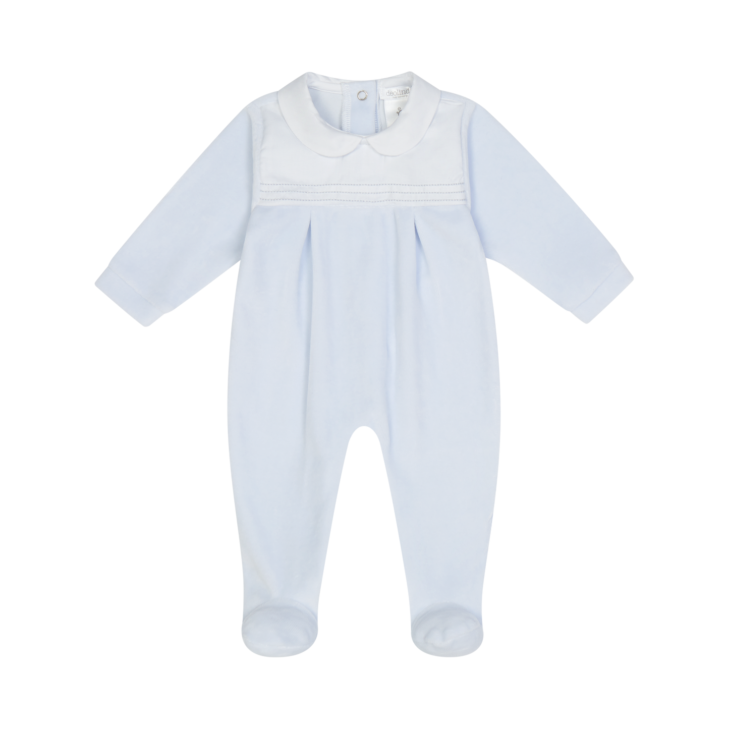 PRE ORDER Deolinda Baby Boy Blue Velour Babygrow 6132
