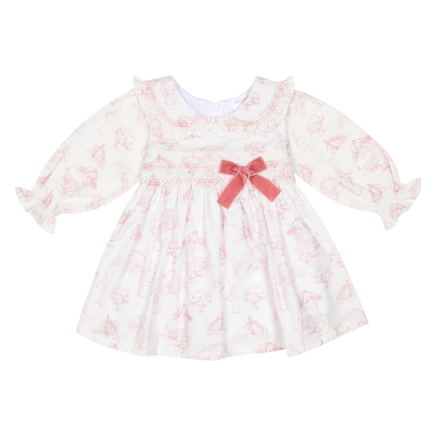 PRE ORDER Deolinda Baby Girl Pink Printed Dress 6406