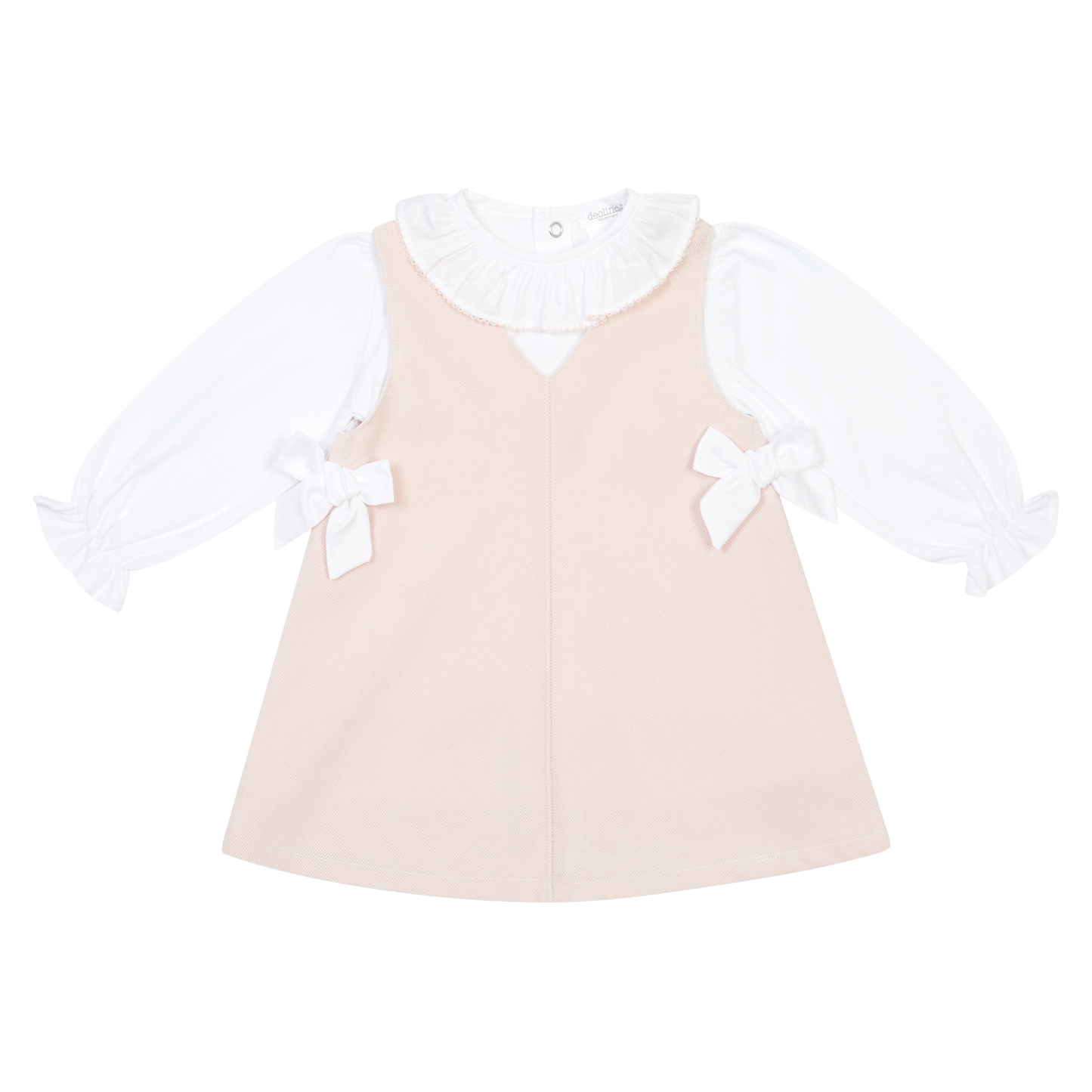 PRE ORDER Deolinda Baby Girls Light Pink Corduroy Dress Set 6634