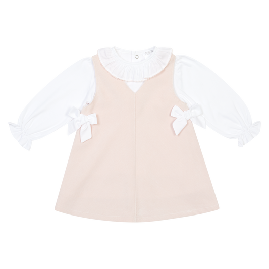 PRE ORDER Deolinda Baby Girls Light Pink Corduroy Dress Set 6634