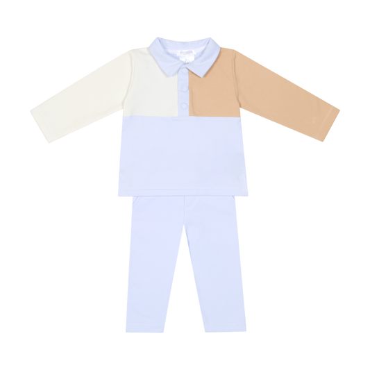 PRE ORDER Deolinda Baby Boys Blue & Beige Tracksuit 6719