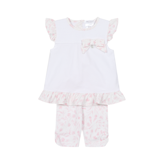 PRE ORDER Deolinda Girls Pink Floral Legging Set 6742