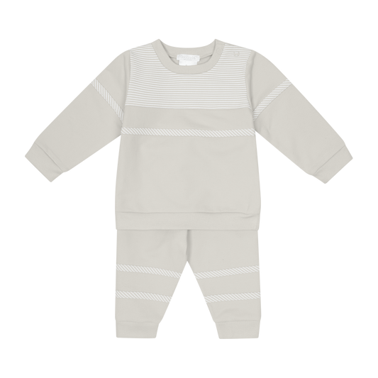Deolinda Baby Boy Beige Stitching Tracksuit 25902