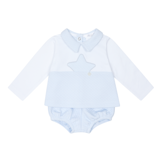 Deolinda Baby Boy Blue Star Bloomer Short Set 25712