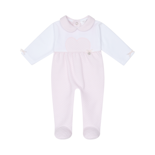 Deolinda Baby Girl Pink Loveheart Babygrow 25116