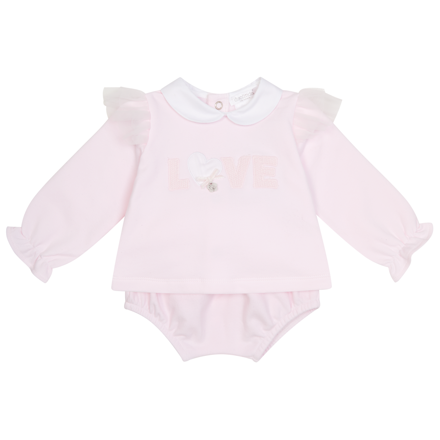 Deolinda Baby Girl Pink Tulle Bloomers Set 25708