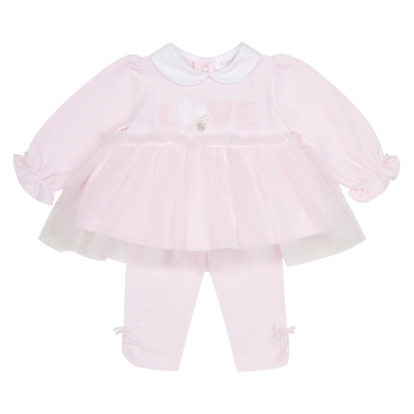 Deolinda Baby Girl Pink Tulle Legging Set 25707