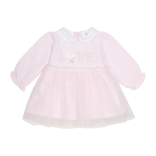 Deolinda Baby Girl Pink Tulle Love Dress 25405