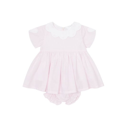 Deolinda Baby Girl Pink Dress & Bloomer Set 25305