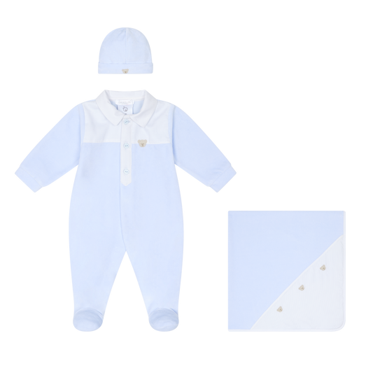 Deolinda Baby Boy Blue Three Piece Gift Set 25TH02