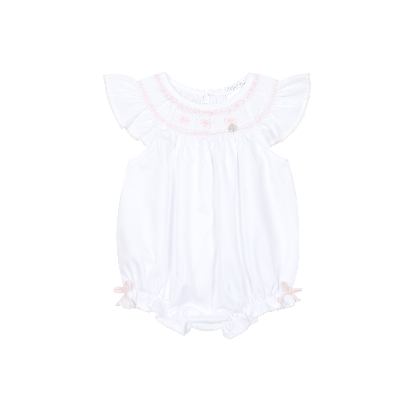 Deolinda Girls White Ruffle Summer Romper 6505
