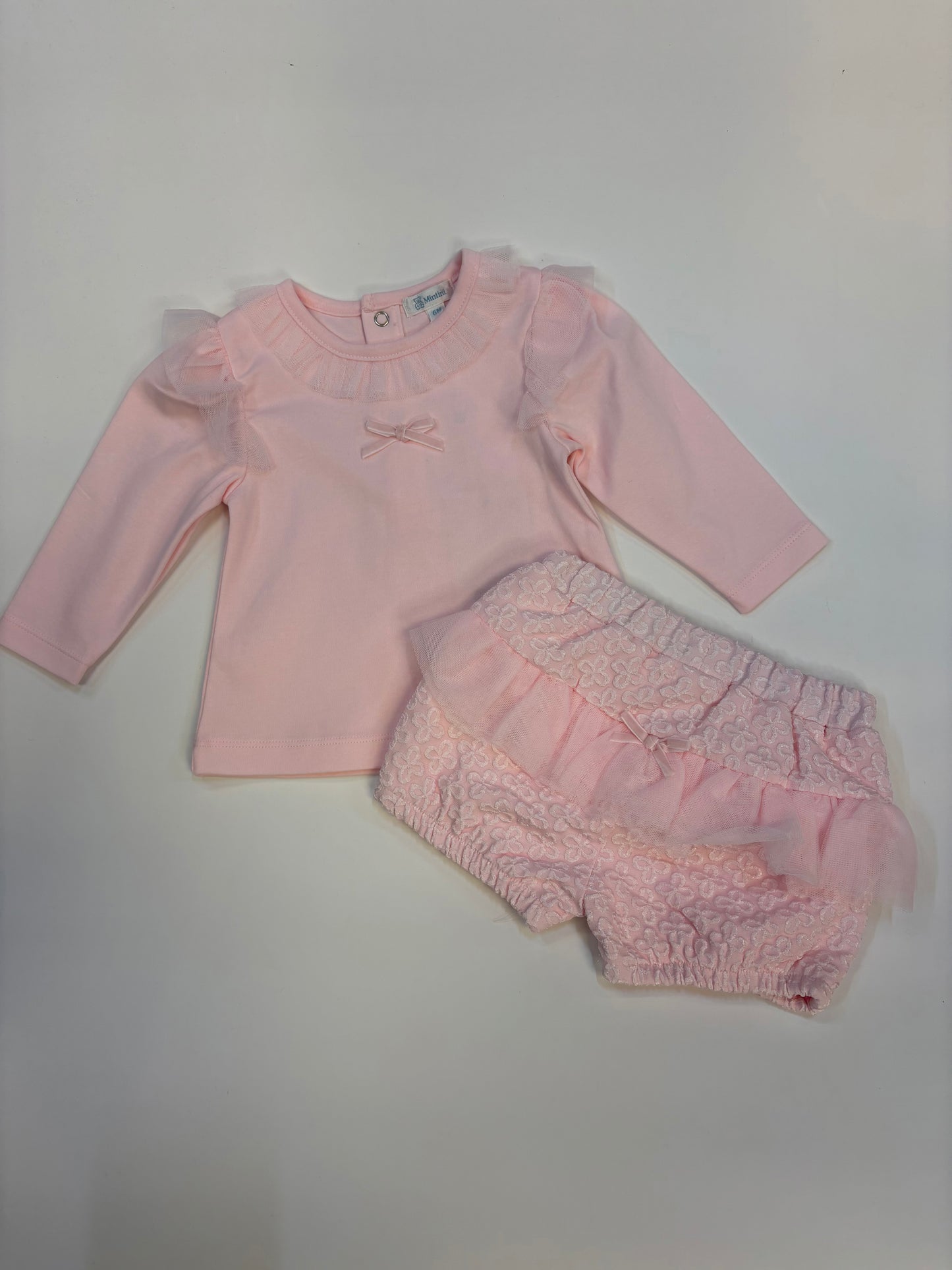 Mintini Baby Pink Top & Bloomer's 6832