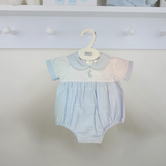 Pex Baby Boy Blue Bunny Romper Hop