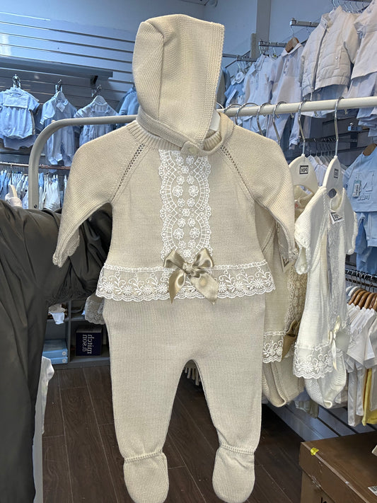 PEX Baby Girl Natural 3 Piece Knitted Set Lara