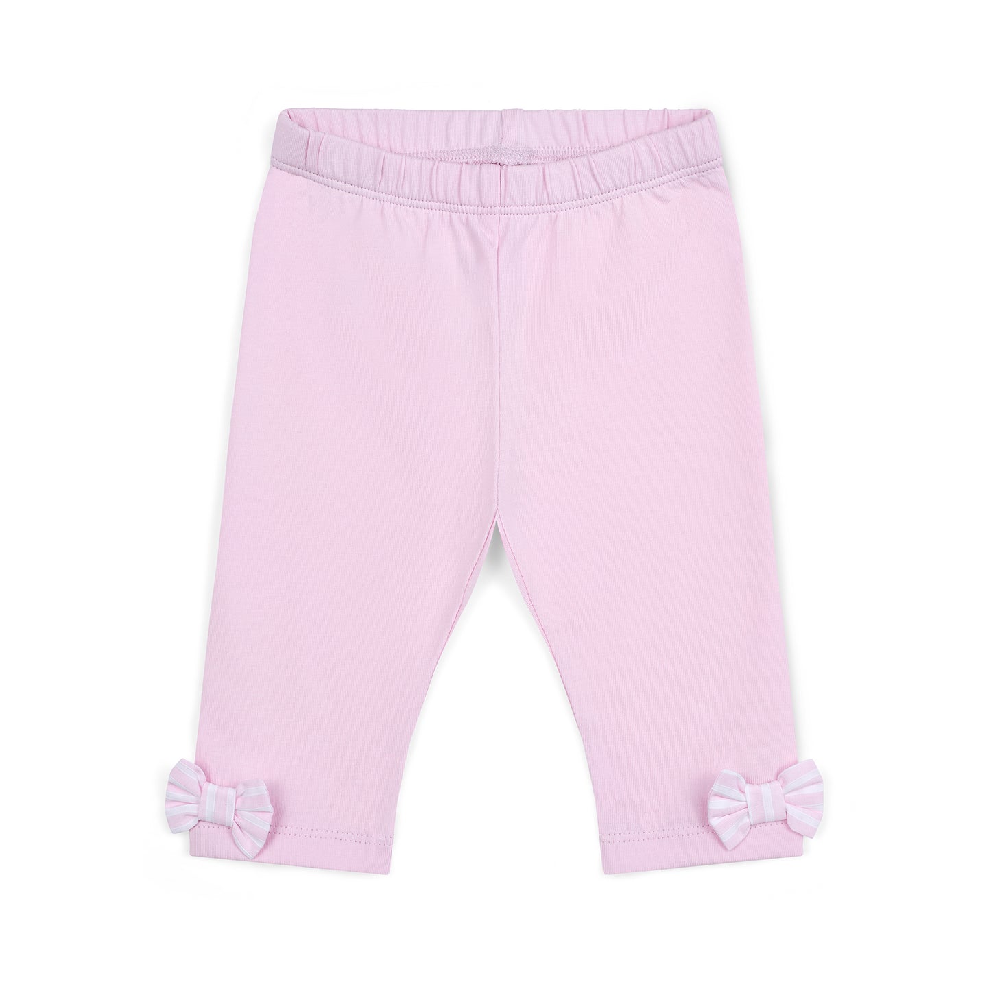 PRE ORDER Little A Baby Girls Pink Seersucker Bow Legging Set Amber