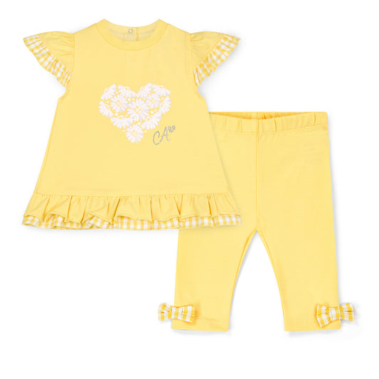 PRE ORDER Little A Baby Girls Lemon Frill Daisy Legging Set Bonnie