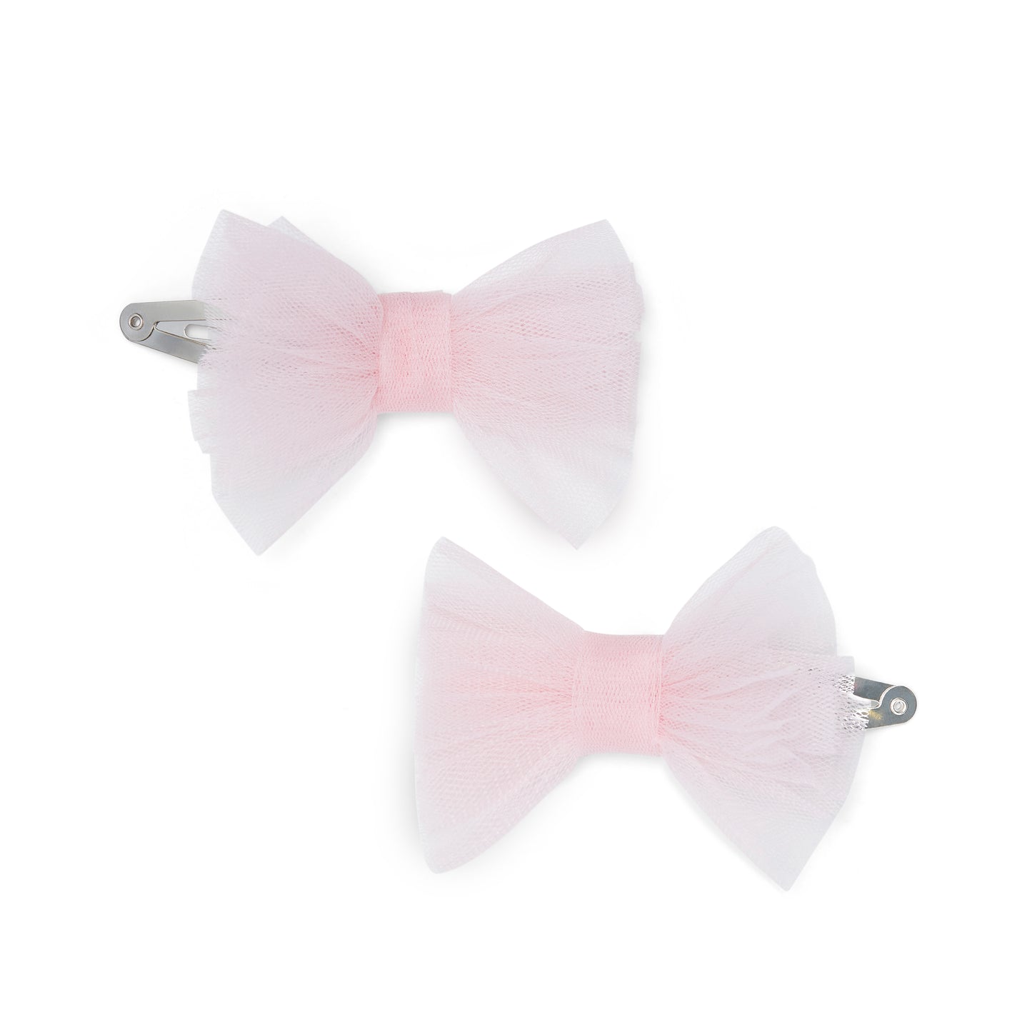 Little A Girls Pink Tulle Bow Hair Clips Kaylee